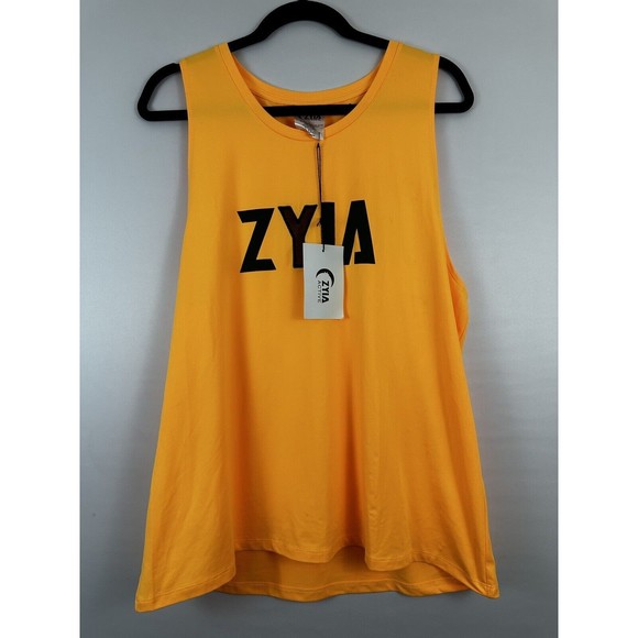 ZYIA Y Bengal Tank Top Mesh Y Muscle Sleeveless Logo Athletic Women’s Size Large - Picture 1 of 10